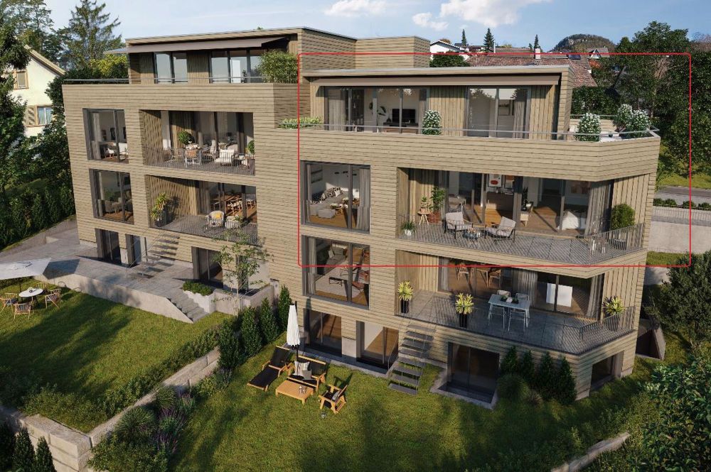 Sonne, Holz & Wasser - Ruhiges Attika-Wohnen am idyllischen Böschmattbächlein - Bild 3