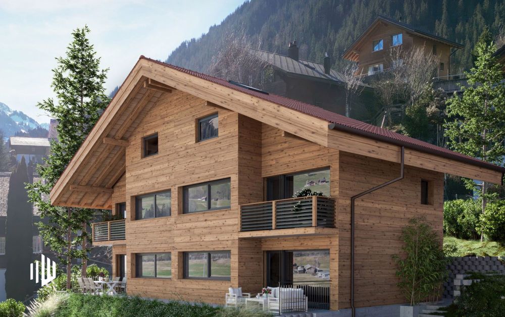 ImmoWyss - Neubau Doppeleinfamilienhaus «Eggetli» an schönster Lage. - Doppeleinfamilienhaus in Zweisimmen
