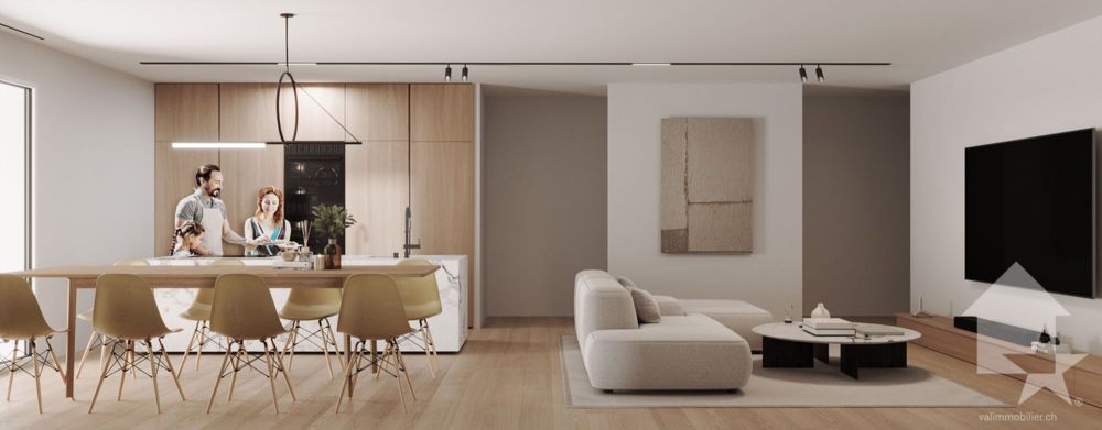 Appartement 3,5 pièces de 103 m2 avec terrasse et pelouse - Bild 3
