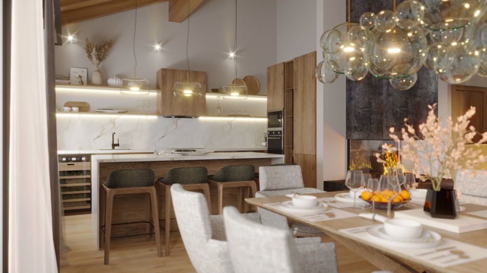 Lauchernalp Chalet nr. 4090 - Shalets Villa T Wohnraum 05