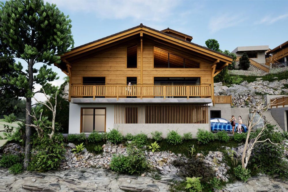 Luxus-Chalet in Crésuz mit Panoramablick - Bild 12