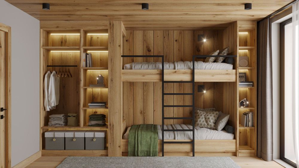 Lauchernalp Chalet nr. 4090 - Chalet Villa T Bunkbedroom 02