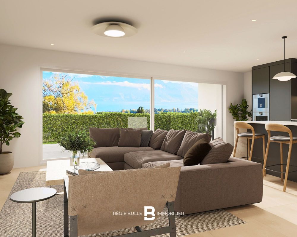 L'Écrin - Votre 4,5 pièces d'exception à St-Légier - Séjour Étages