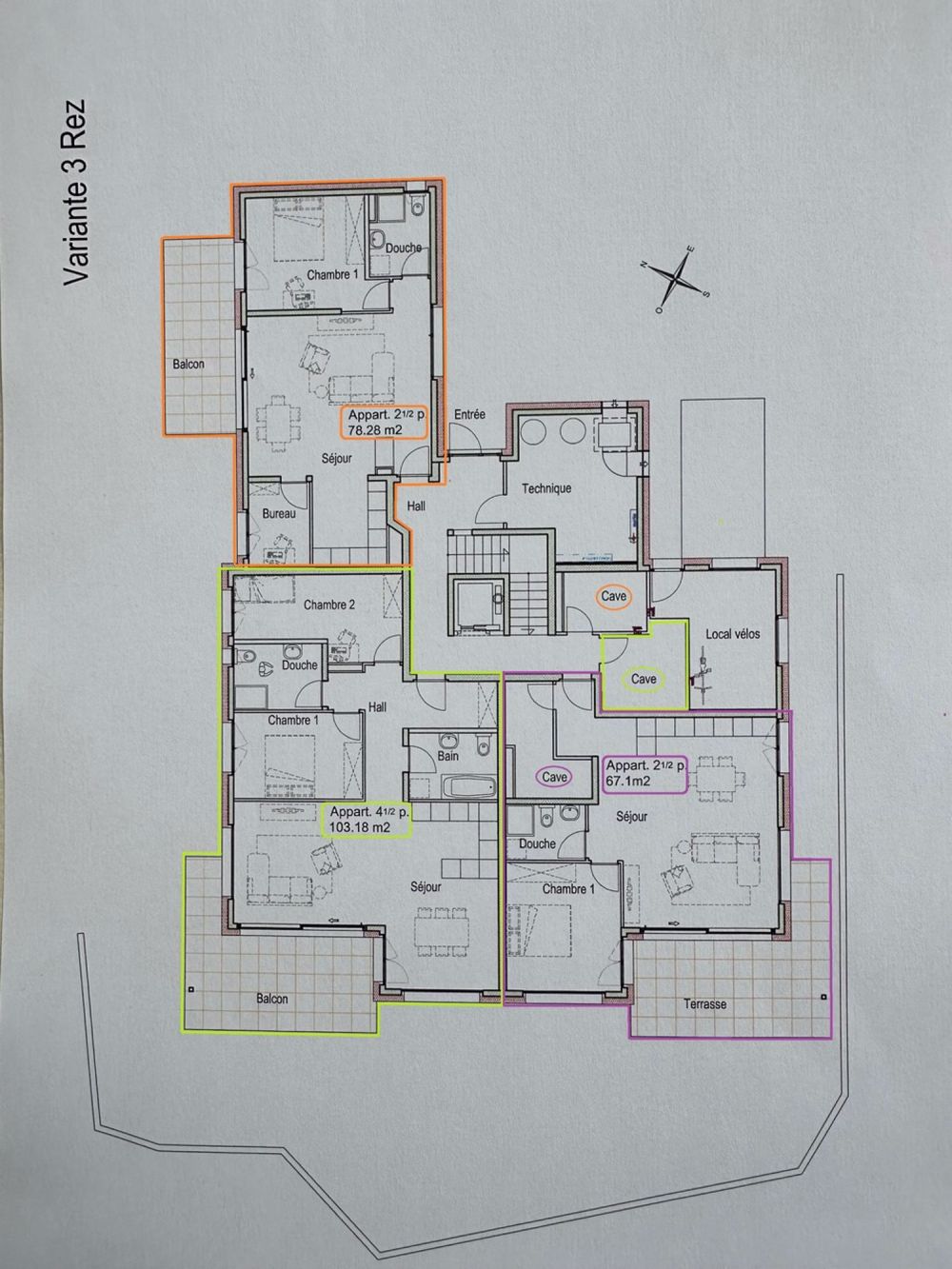 Neue Residenz "Lentine - Plan d'étage GLOBAL - Rez