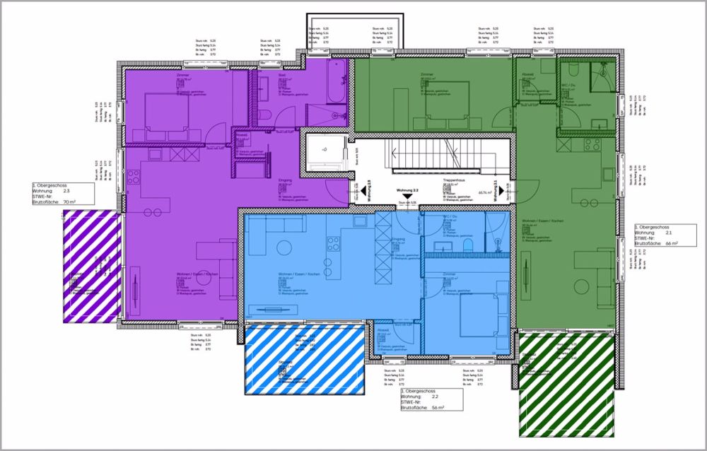 Exklusive Eigentumswohnungen am Goldbrunnenweg! - Grundriss 1. OG