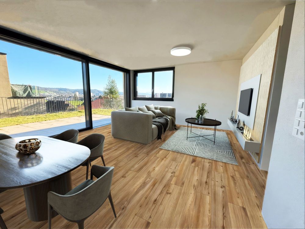 Neubau-Highlight: 3,5-Zimmer-Terrassenwohnung im Zweifamilienhaus - Visualisierung