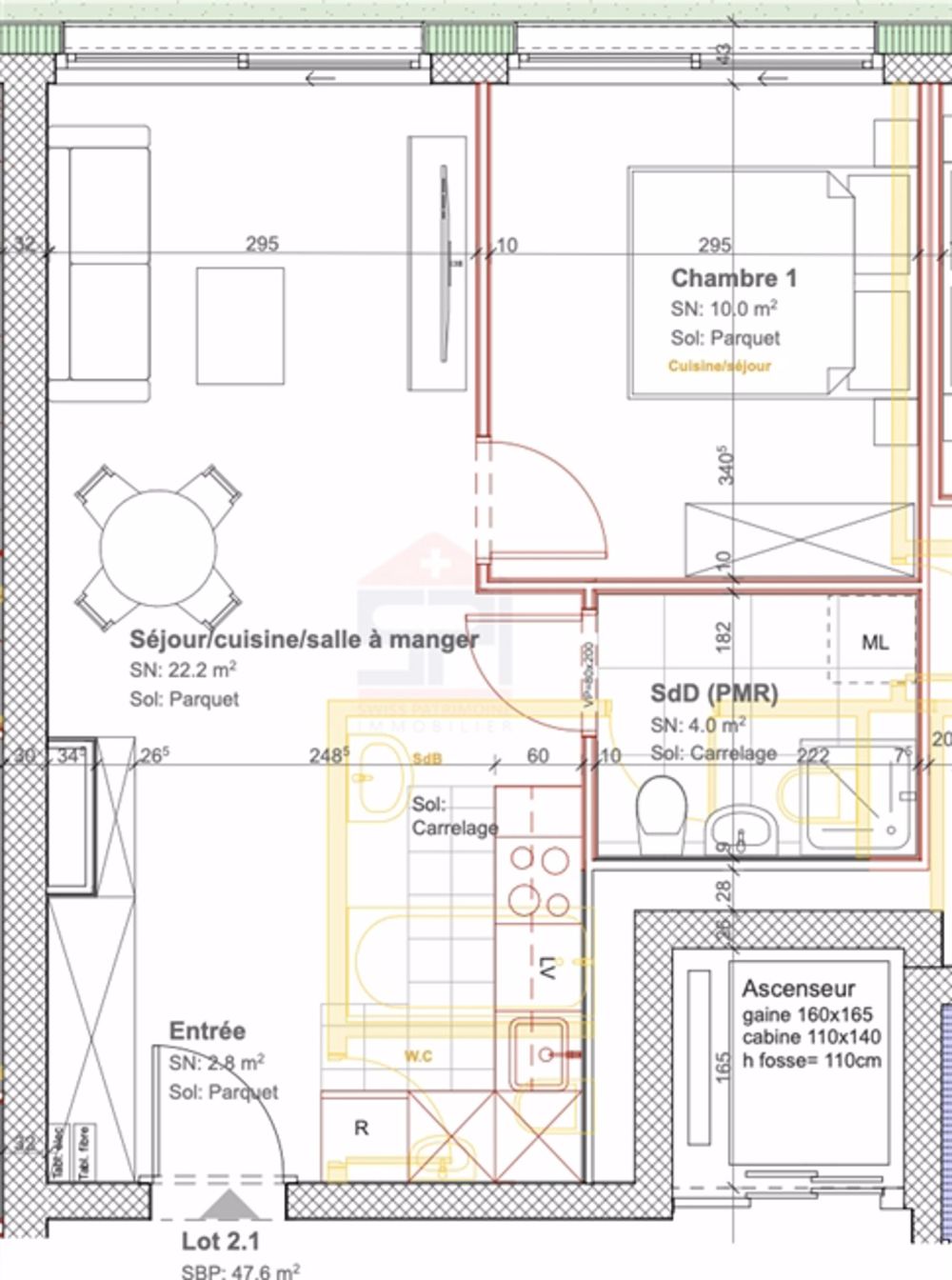 ZU VERKAUFEN – Neue 2-Zimmer-Wohnung – 47 m² – Genf Stadtzentrum - Bild 1