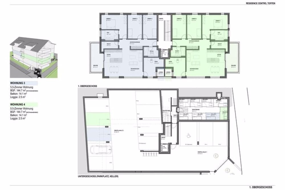 Grosszügige 2.5-Zimmer-Erdgeschosswohnung mit Terrasse in Toffen (Wohnung 2 Süd ) - Bild 2