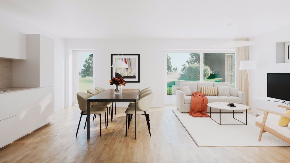 Moderne 3.5-Zimmer-Wohnung in neuem Minergie-Gebäude in Attalens - Bild 1