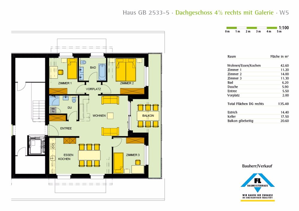 neue 4 1/2 Zimmer Galeriewohnung rechts - Bild 5