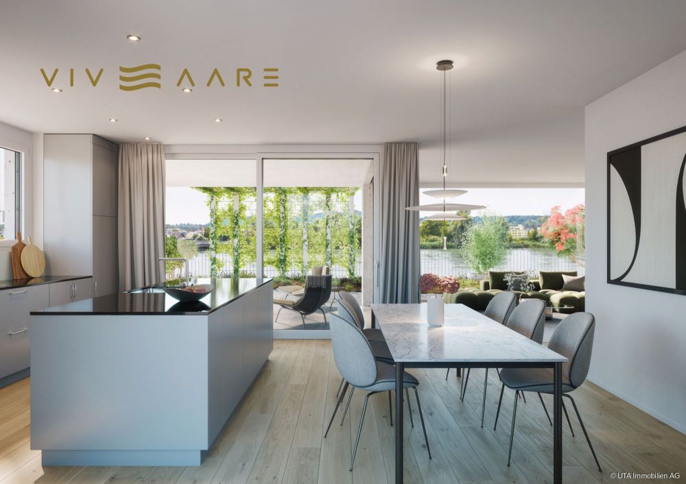 4-Zimmer Attikawohnungen - exklusiv wohnen mit Weitblick - VivAare - Titelbild Attika innen 1