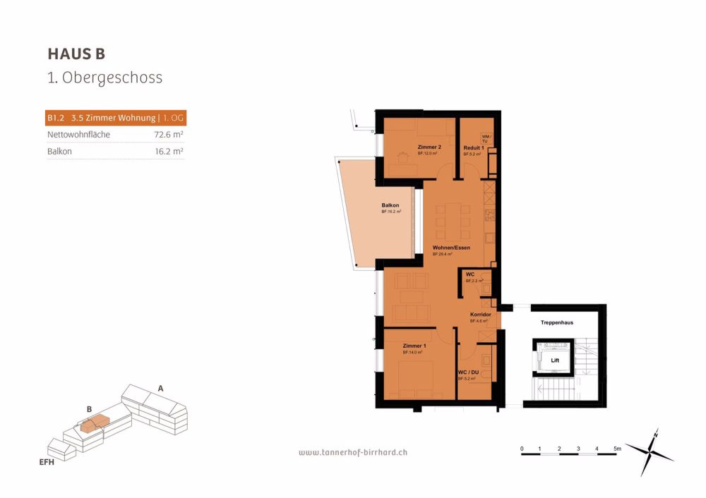 Moderne 3.5 Zimmer Neubauwohnung in Birrhard AG - Bild 8
