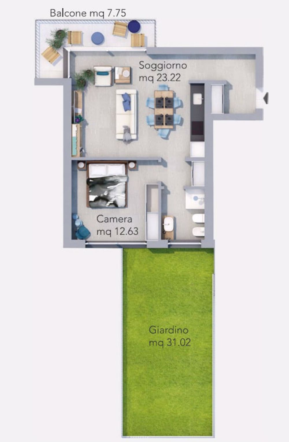Neue Wohnung mit Garten in kleiner moderner Villa - Bild 6