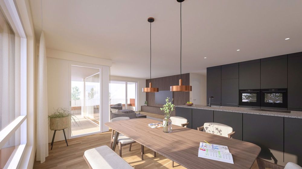 Exklusive 3.5-Zimmer Gartenwohnung - Essbereich