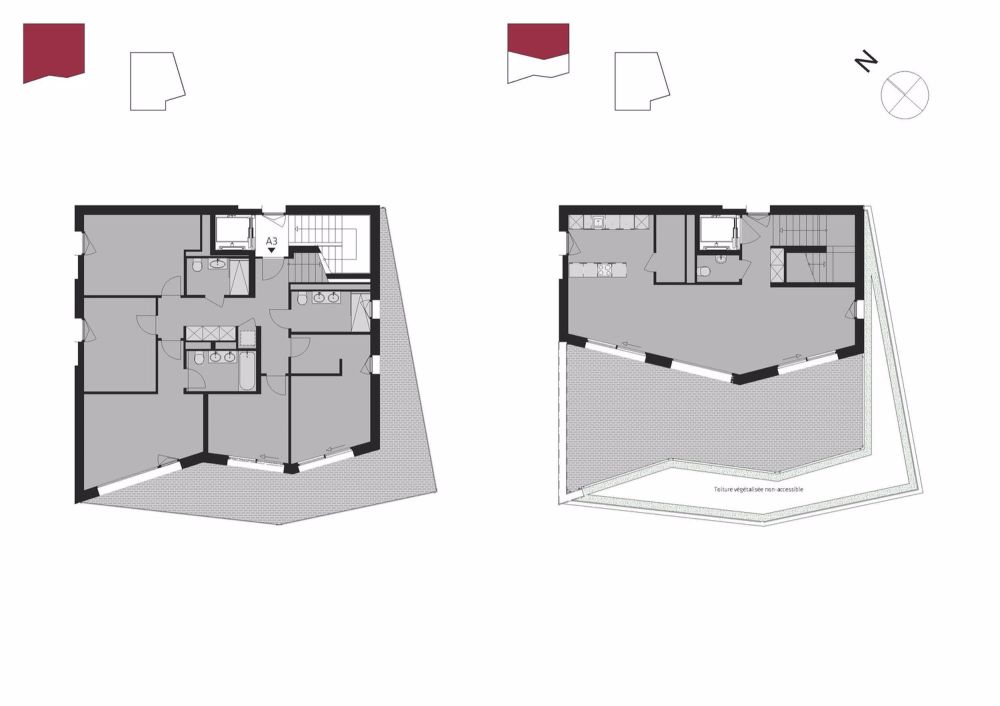 Attique A3 - 6.5 pièces en duplex avec terrasse et vue lac - Bild 1