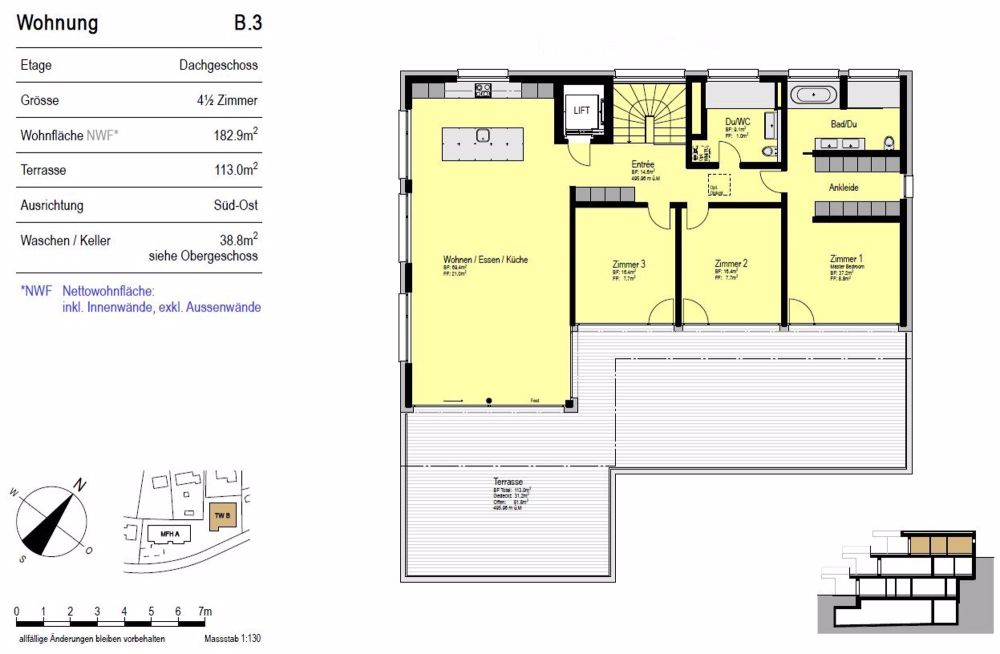grosszügige Terrassenwohnung mit Weitsicht - Bild 2