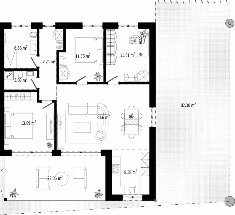 Attraktive Gartenwohnung - Neubauprojekt "im rächte Winkel - WHG 2