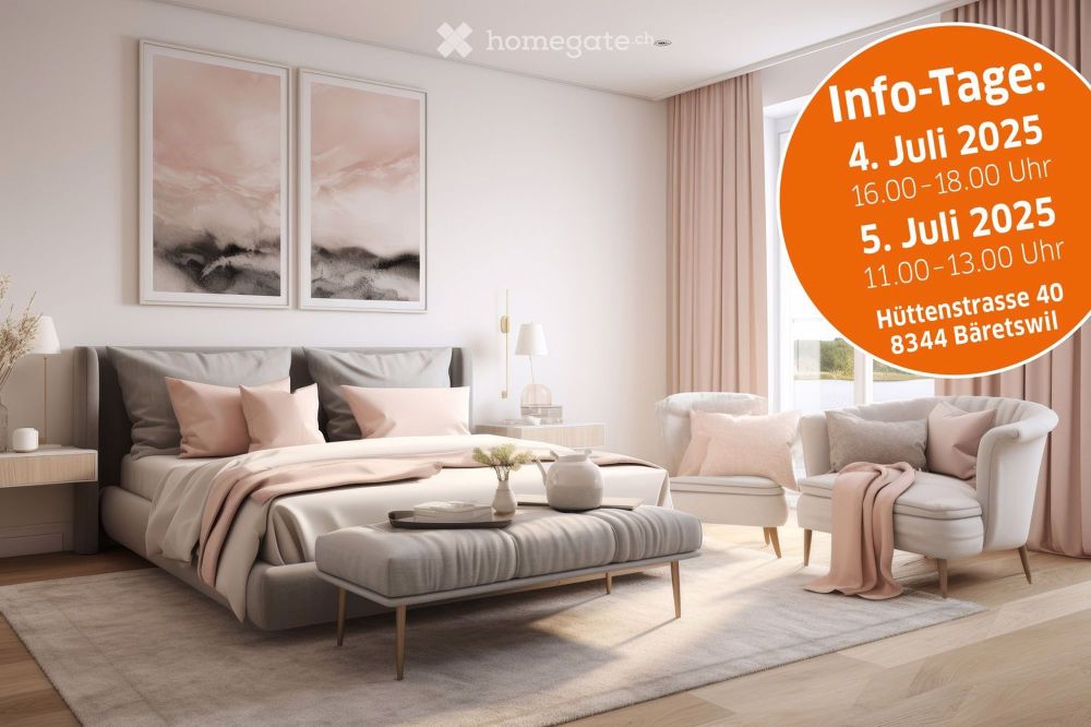 Attraktive 4 1/2 - Zimmer EG Wohnung in Bäretswil mit 150m2 Gartenfläche, 21 m2 gedeckter Sitzplatz - Bild 1