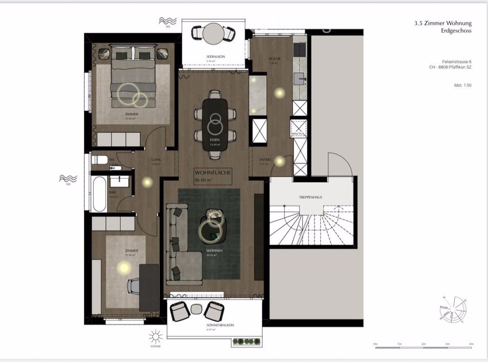 Mitten im Zentrum – erhöht gelegen, mit Seesicht, Weitblick und komplett neu saniert. - Bild 12