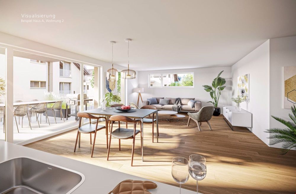 Schöne Neubau 3.5 Zi. Wohnung im Erdgeschoss - Bild 3