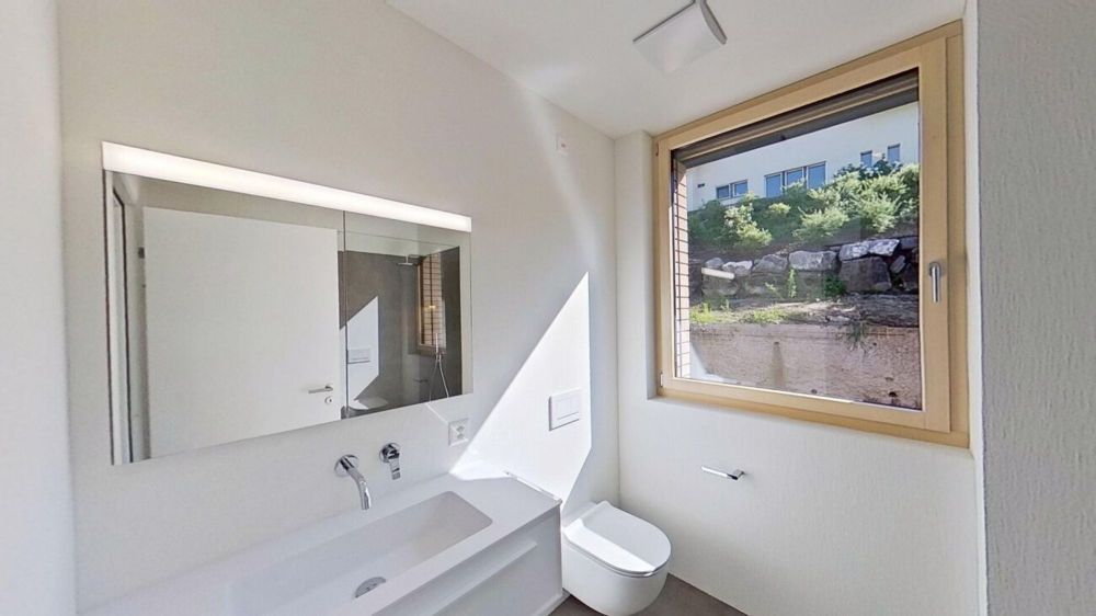 Neubauwohnung mit fantastischer Alpsteinsicht - Badezimmer