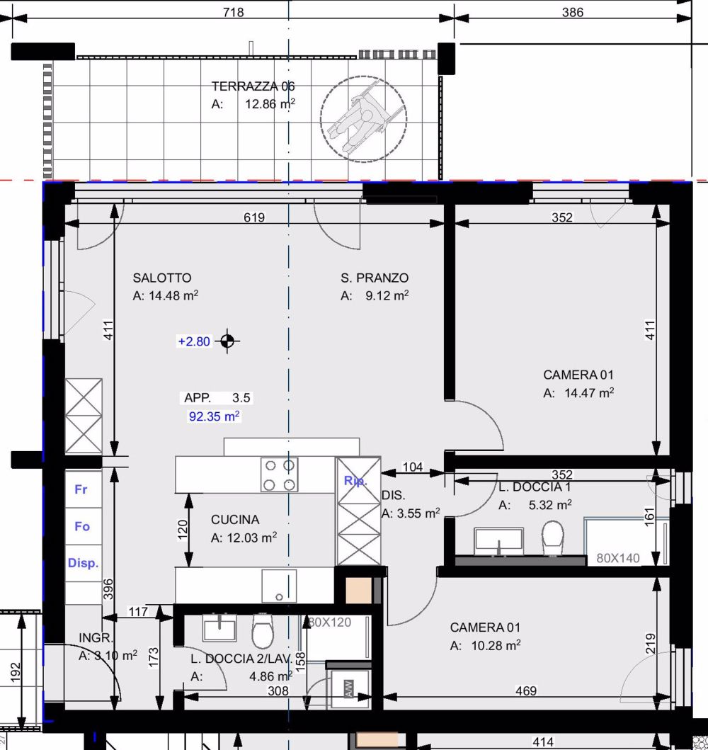 Nuovo appartamento con terrazza in zona tranquilla e strategica - Bild 11