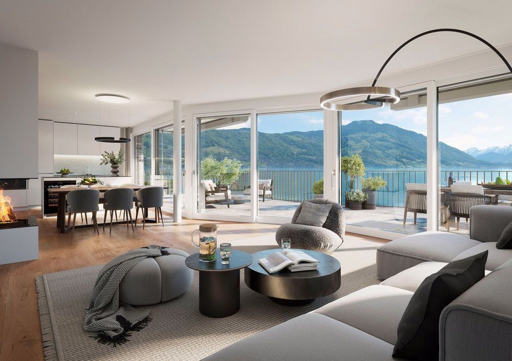 Luxuriöse 3.5 Zi.-Terrassenwohnung mit grandioser See- und Bergsicht - Bild 3