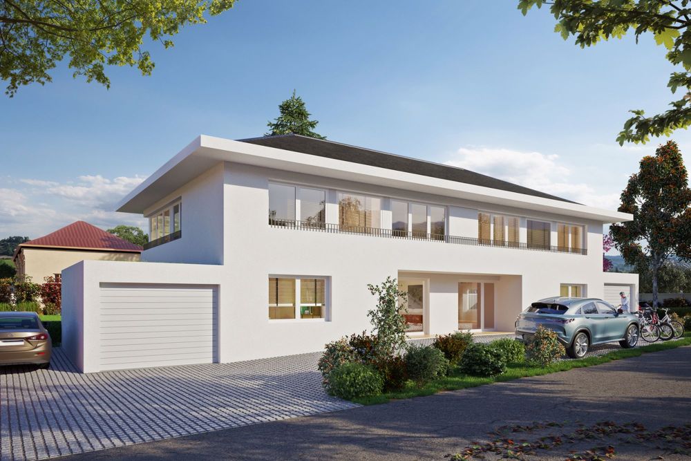 Villa contemporaine - A Chemin du Verney - Founex - Vue du projet