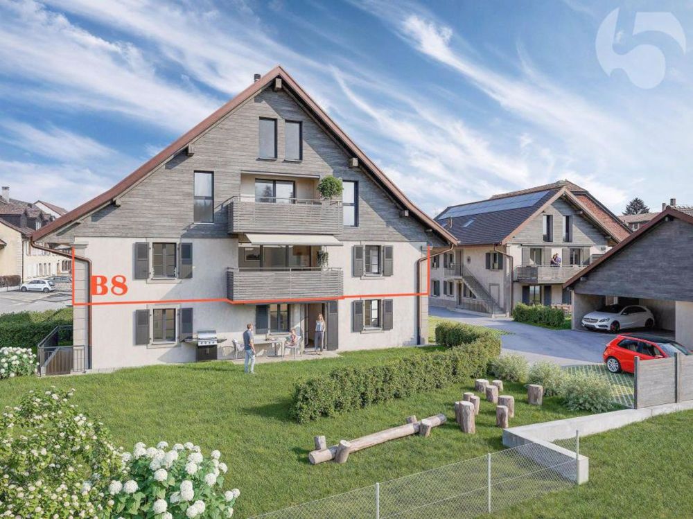 Villars-le-Terroir, chantier ouvert : Spacieux 5.5 pcs de 130 m2 avec balcon Sud - B8