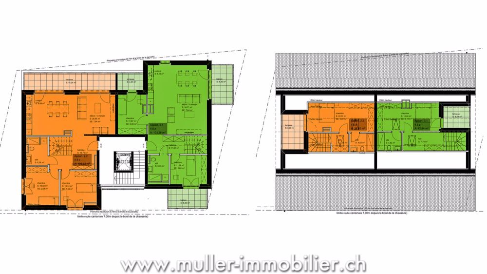 Dachgeschoss mit Blick auf das Land, nahe Romont - Bild 7