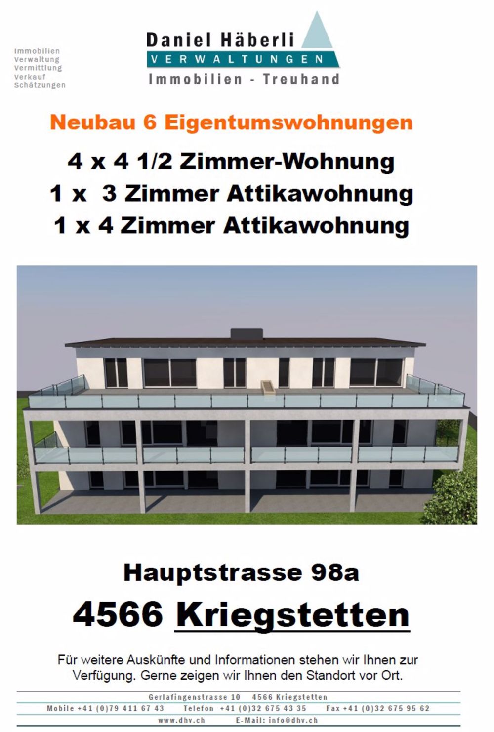 3 Zimmer Attikawohnung Neubauwohnung in 6-Familienhaus - Bild 1