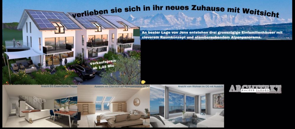 Modern, Clever & Aussichtsreich, in 2565 Jens entstehen drei hochwertige Upside-Down-Einfamilienhäuser mit Panoramasicht im lichtdurchfluteten Wohngeschoss im OG, Dusche en Suite im Schlafzimmer, DG … - Bild 13