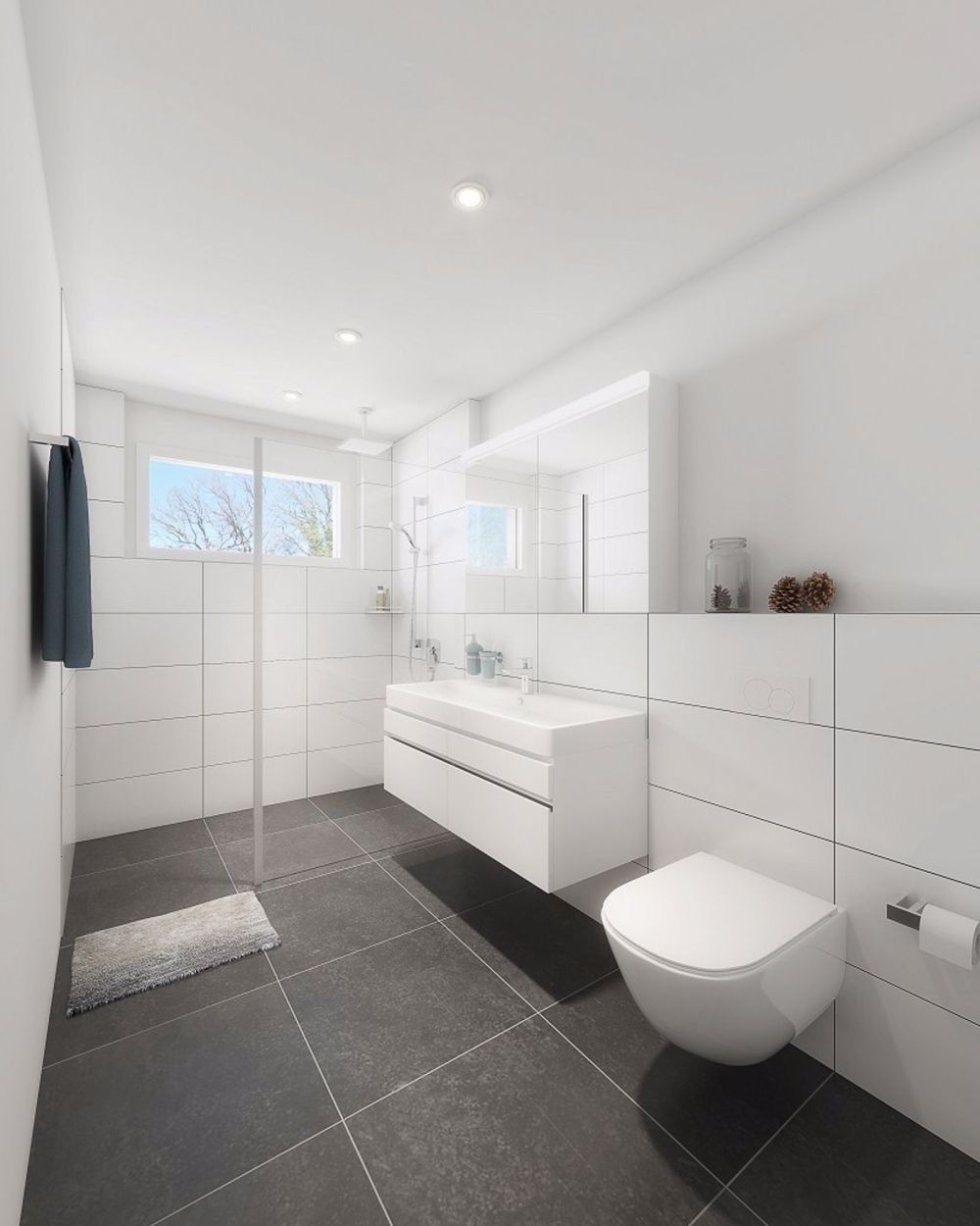 Neubauprojekt 16 Eigentumswohnungen in Gunten (Sigriswil) - Visualisierung Badezimmer