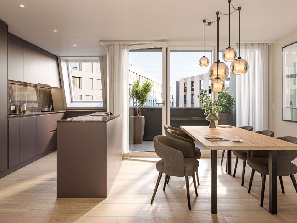 Neubauprojekt Eichstrasse Zürich Moderne Eleganz mit viel Platz - Eichstrasse_1DG_Küche
