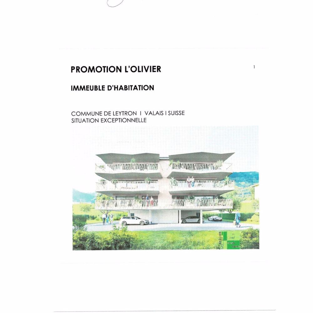 Zukünftige Vermarktung von 7 Wohnungen in Leytron - façade sud