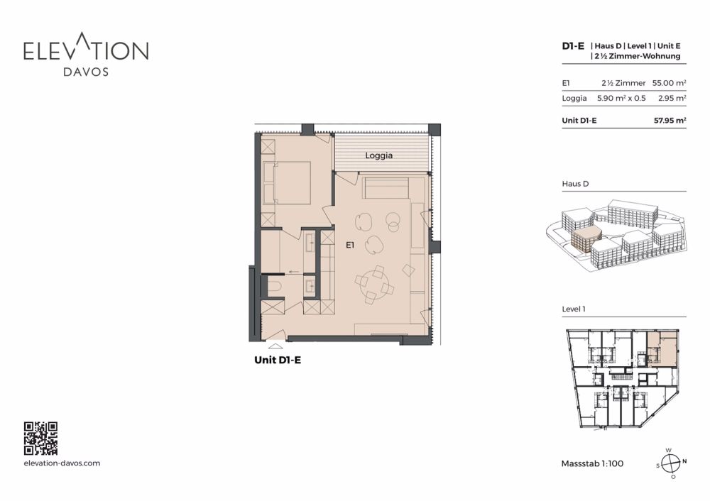 2 1/2-ZW NEUBAU ELEVATION NR. D1-E - Elevation_D1-E