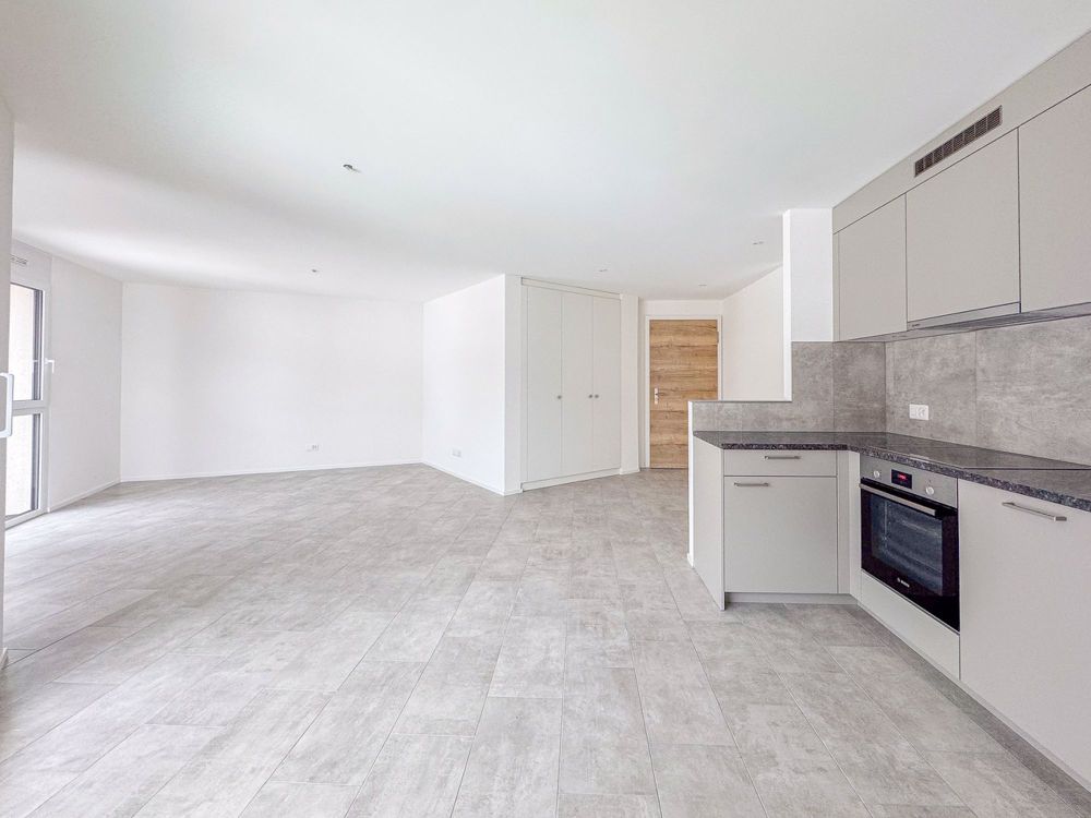 Appt PPE neuf de 2.5 pces avec balcon Campagne Pernod, lot B7 - Cuisine et séjour du lot A8 (3.5 pces) - bâtiment A