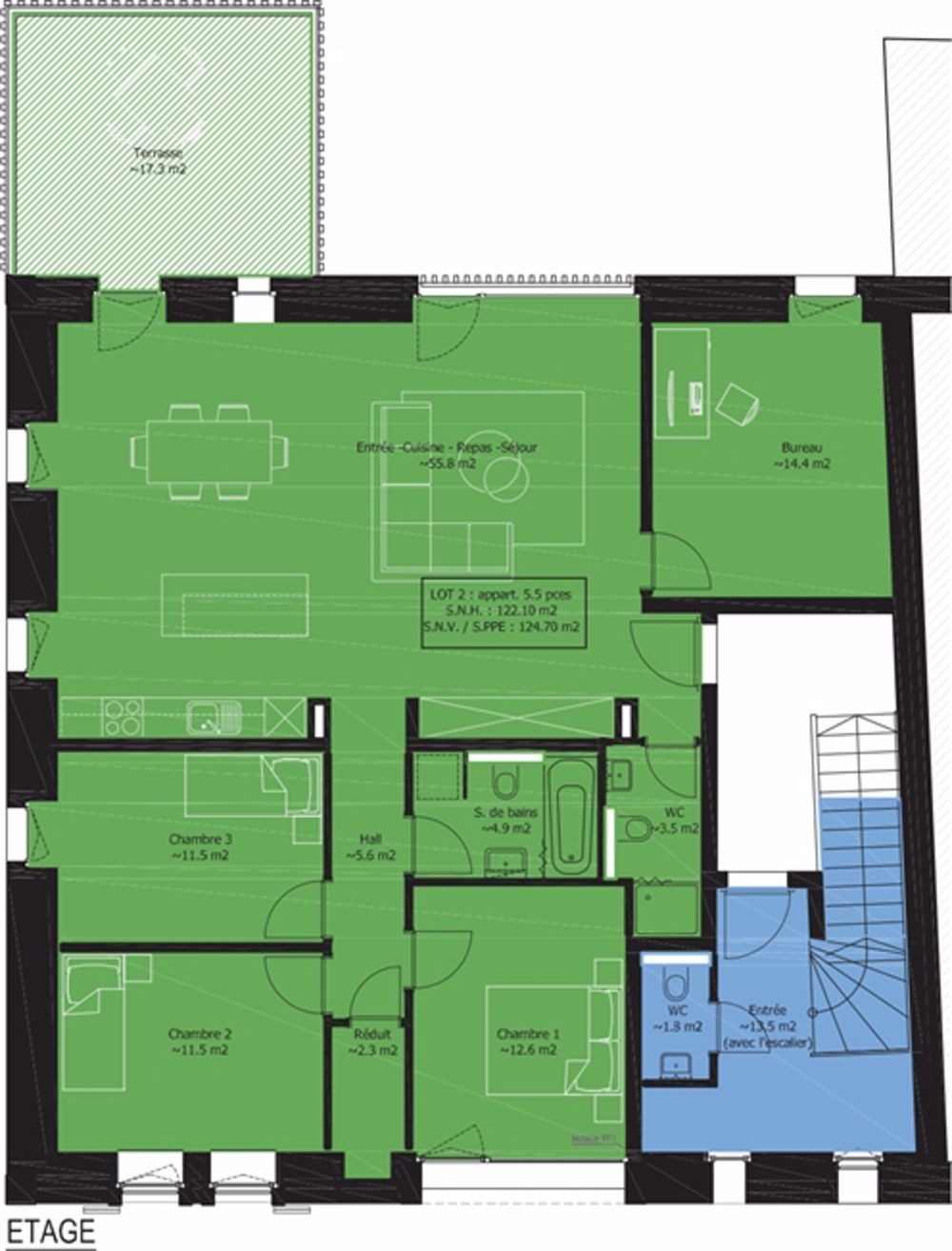 Wunderschöne 4,5-Zimmer-Wohnung mit großem privatem Garten in einer Neubausiedlung von 3 Wohnungen - Bild 11