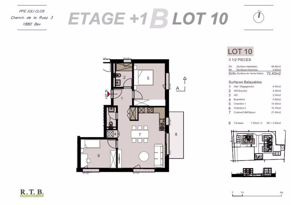 Wohnung 3,5 Zimmer (Einheit 10) im 1. Stock in Bex - Bild 6