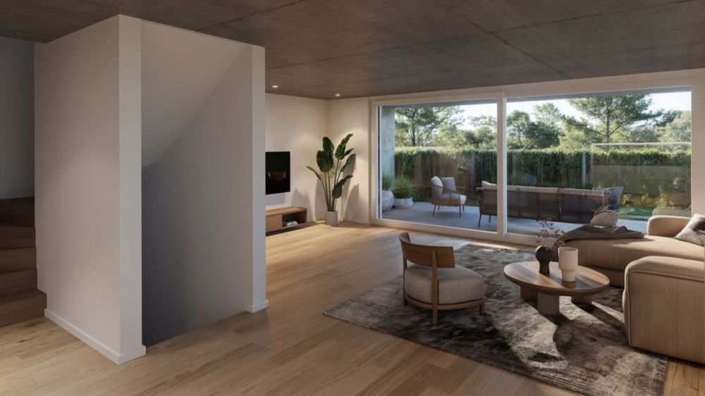 Exklusiver und moderner Wohntraum - 5.5 Z' DEFH mit Carport und AAP - mitten in Muttenz - Wohnen / Treppe zum SG