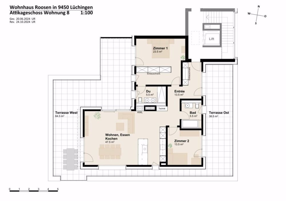 Äusserst hochwertige Attikawohnung mit riesiger Terrasse und wunderschöner Weitsicht - Bild 9
