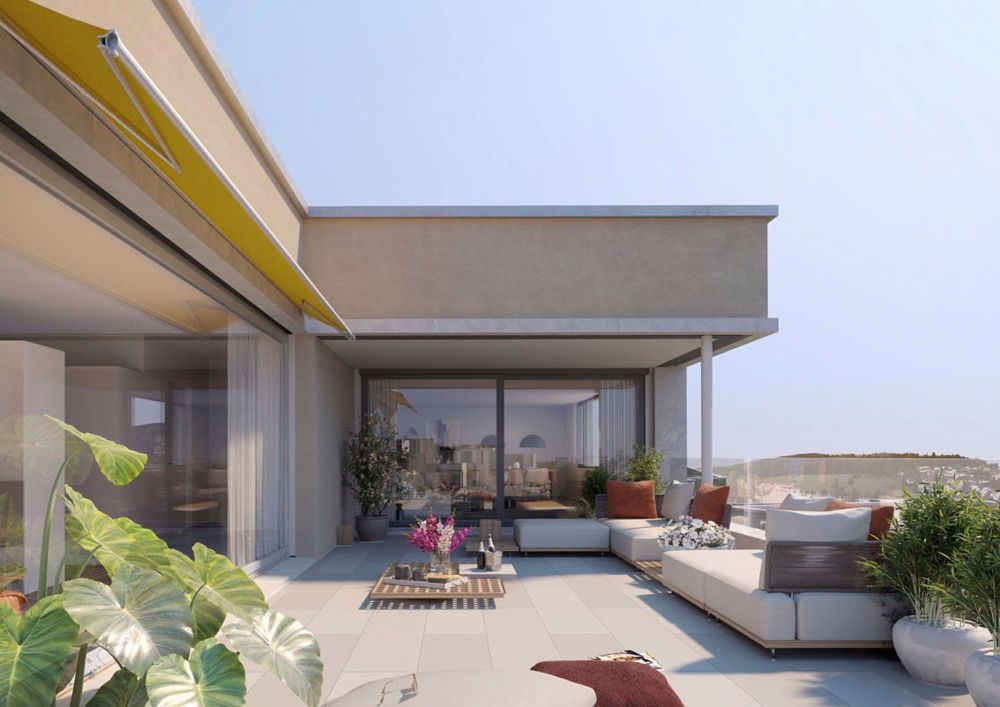 Traumhafte 3.5-Zi.-Attika-Wohnung mit 56 m² grosser Terrasse - Visualisierung