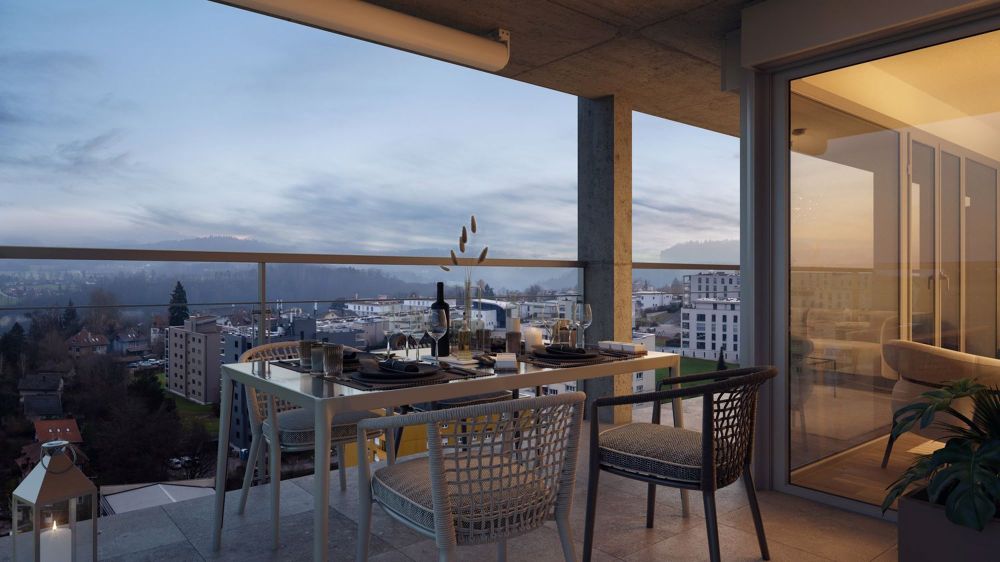 Panorama mit offener Aussicht und goldenem Licht bei Sonnenuntergang - Bild 5