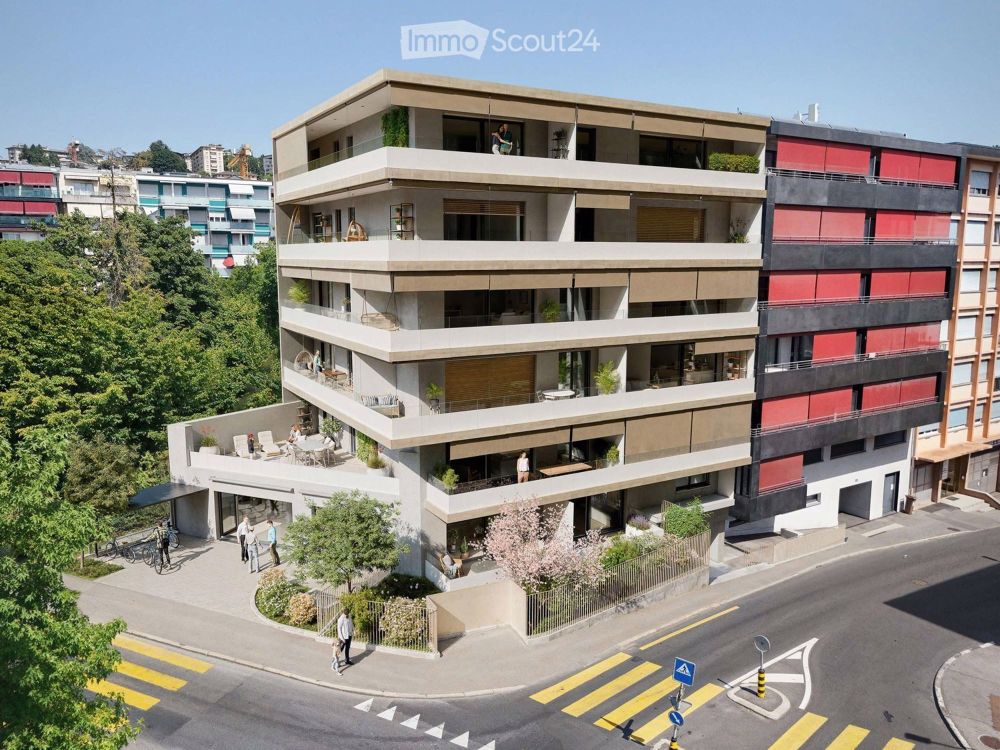 Neue Minergie-Wohnung mit 3,5 Zimmern und 93 m2, mit Blick auf den See und Balkon in Prilly - Bild 4