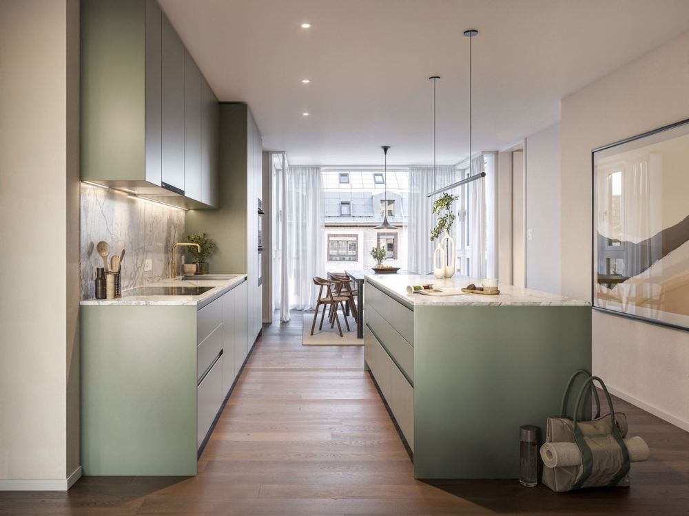 Neubauprojekt Eichstrasse Zürich Moderne Eleganz mit viel Platz - Eichstrasse_3OG_Kueche