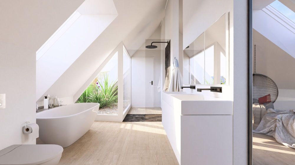 Neubauprojekt Allmendgasse mit vier 7.5-Zimmer-Doppelhäuser (Haus D) - Innenvisualisierung