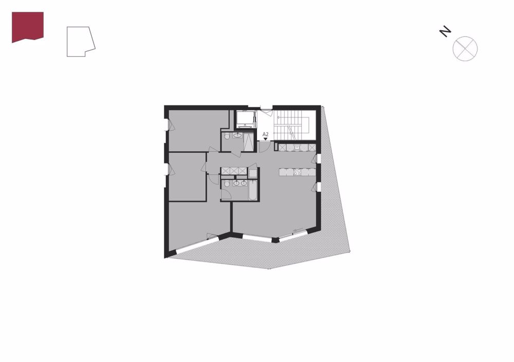 Appartement A2 - 4.5 pièces avec grand balcon et vue dégagée - Bild 1