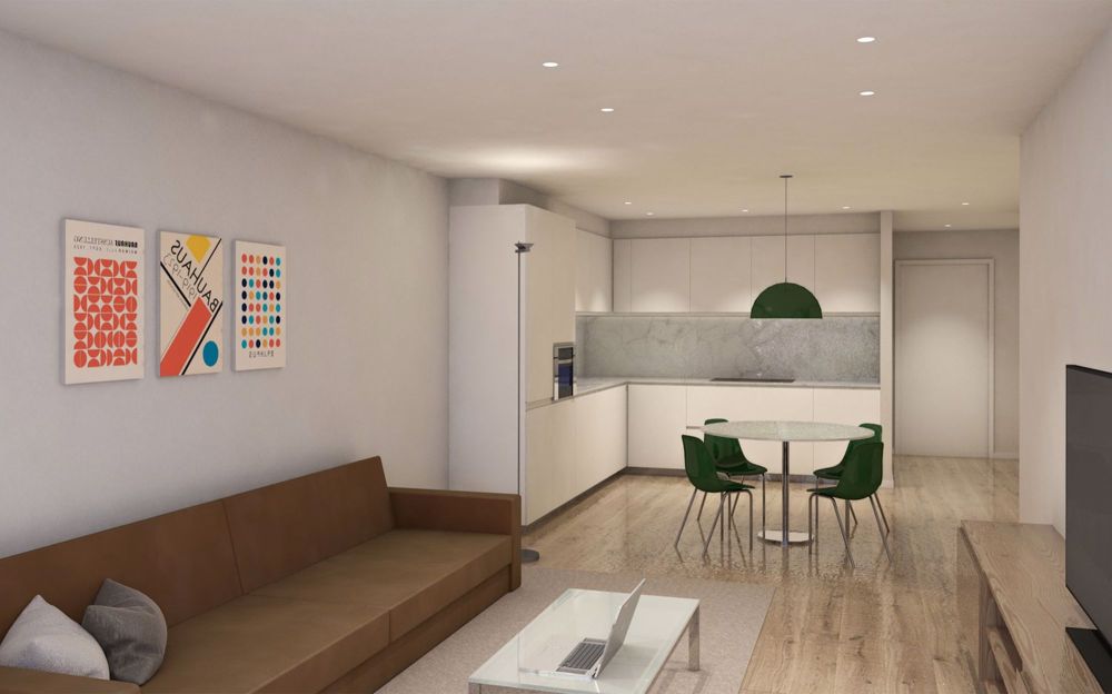 Wohnung mit 1,5 Zimmern von 43 m², 14 m² Portikus und 36 m² Garten im 1. Stock - Bild 5