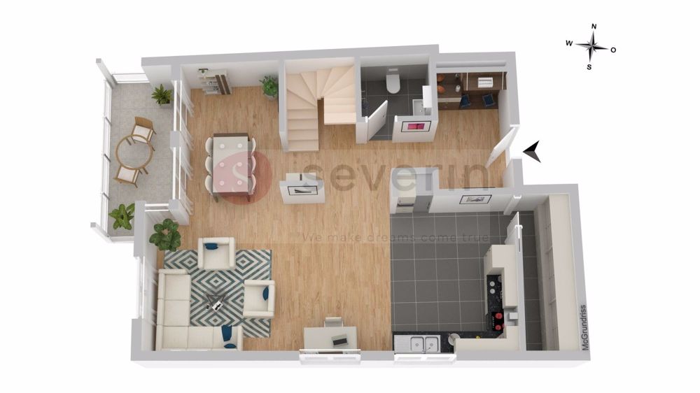 LANDHAUSIDYLLE RÜDLINGEN: 5 WOHNUNGEN 3.5/4.5 ZIMMER INKL TGPP. - 2 D VISUALISIERUNG OG