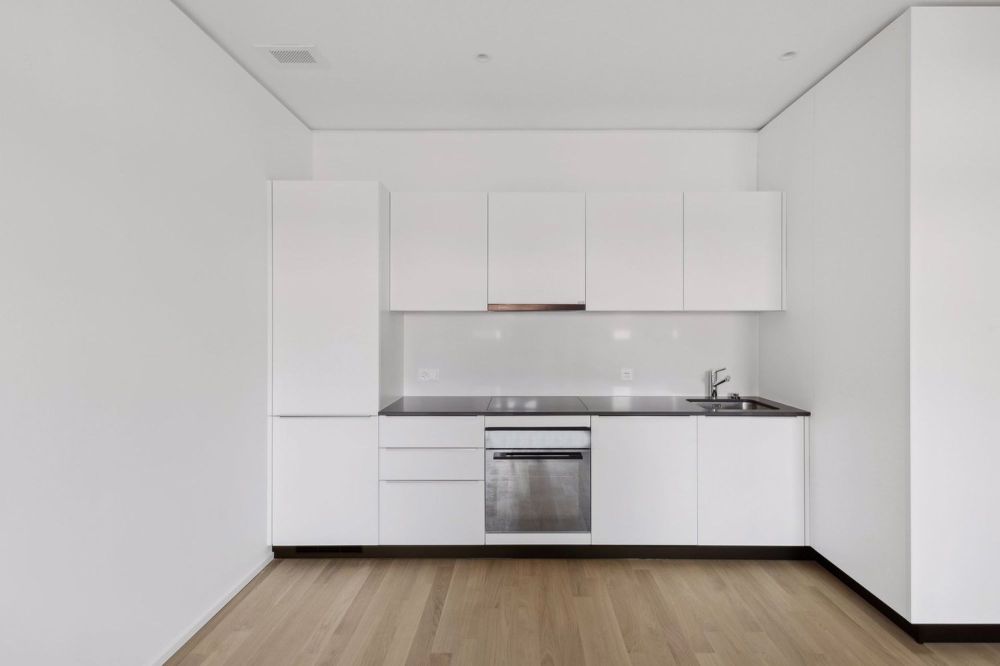 Helles und modernes Einzimmerapartment mit großer Besuchermöglichkeit - Küche